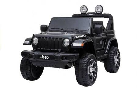  Czarny Jeep Rubicon 4x4 Auto na Akumulator