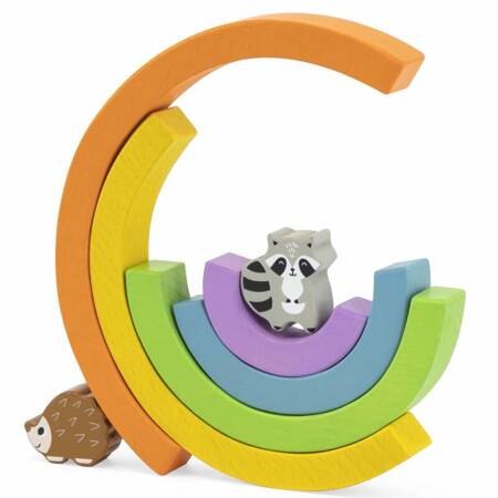  Drewniana Tęcza Układanka Klocki Kreatywne Montessori Viga Toys