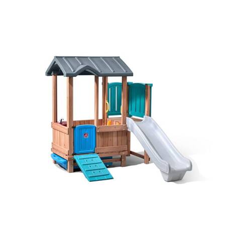  Drewniany Plac Zabaw Adventure Domek i Zjeżdżalnia STEP2