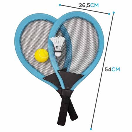   Rakietki do Tenisa Badminton  Zestaw + Piłka Lotka WOOPIE