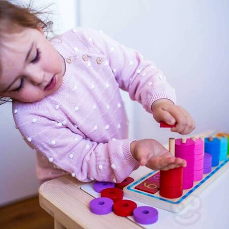  Układanka Nauka Liczenia i Kolorów Montessori WOOPIE 