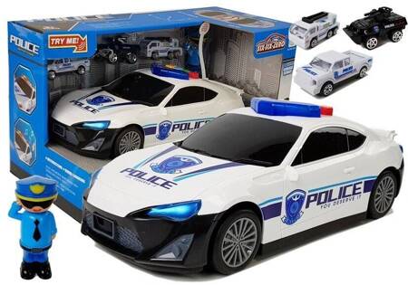 Auto Policyjne Schowek Garaż  2w1 Policjant Małe Autka Dźwięk Światła
