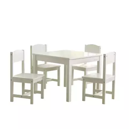 Biały Drewniany Stół  i 4 krzesła KidKraft Farmhouse  KidKraft 21455