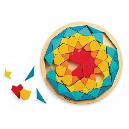 CLASSIC WORLD Układanka Montessori Mozaika Tangram Wzory Kształty i Kolory