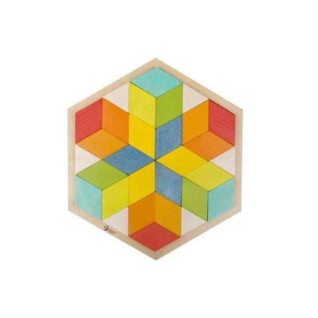Drewniane Kolorowe Puzzle 3D Classic World