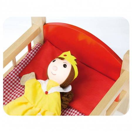 Drewniane Łóżko dla lalek z Pościelą Viga Toys