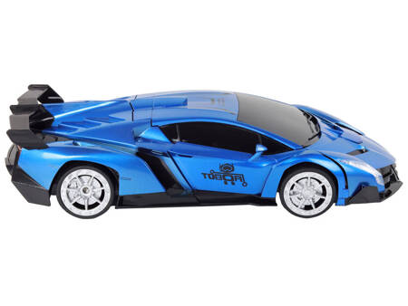 Niebieski Samochód- Robot Transformacja R/C 1:10 Sterowanie Gestami