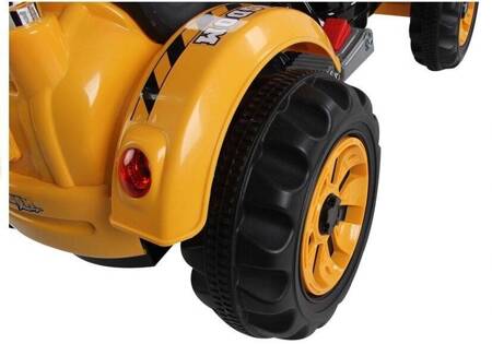 Pomarańczowy Traktor na akumulator z Łyżką Koparka 