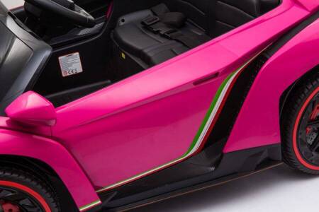 Różowe Lamborghini Veneno  Auto na Akumulator 