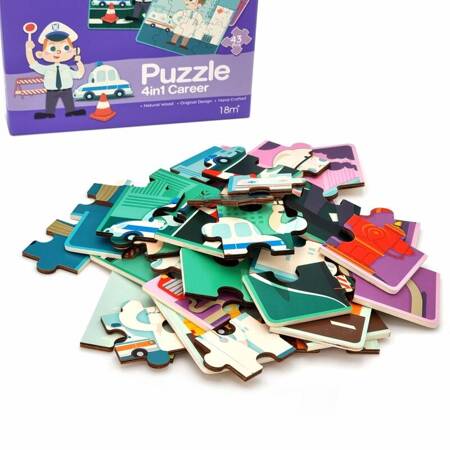 Układanka Puzzle dla dzieci 4 w 1 Zawody Classic World
