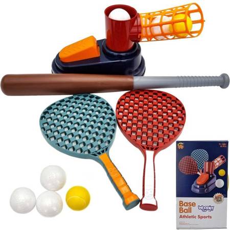 Zestaw Sportowy Baseball + Badminton + 4 piłki WOOPIE 
